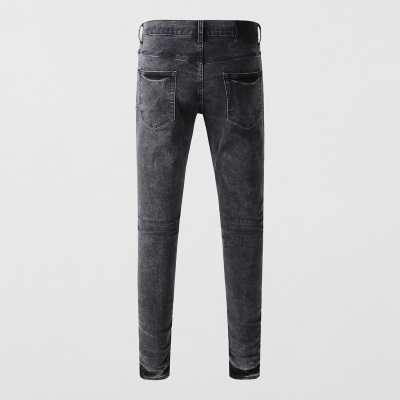 Y2K Fashion Men's Slim Fit Str - Men'S Fashion Grey Jeans 评论和价格