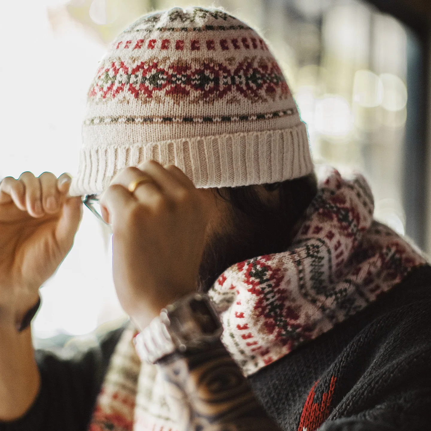 Maden Unisex Vintage Fair Isle - Men'S Fashion With Hat 评论和价格