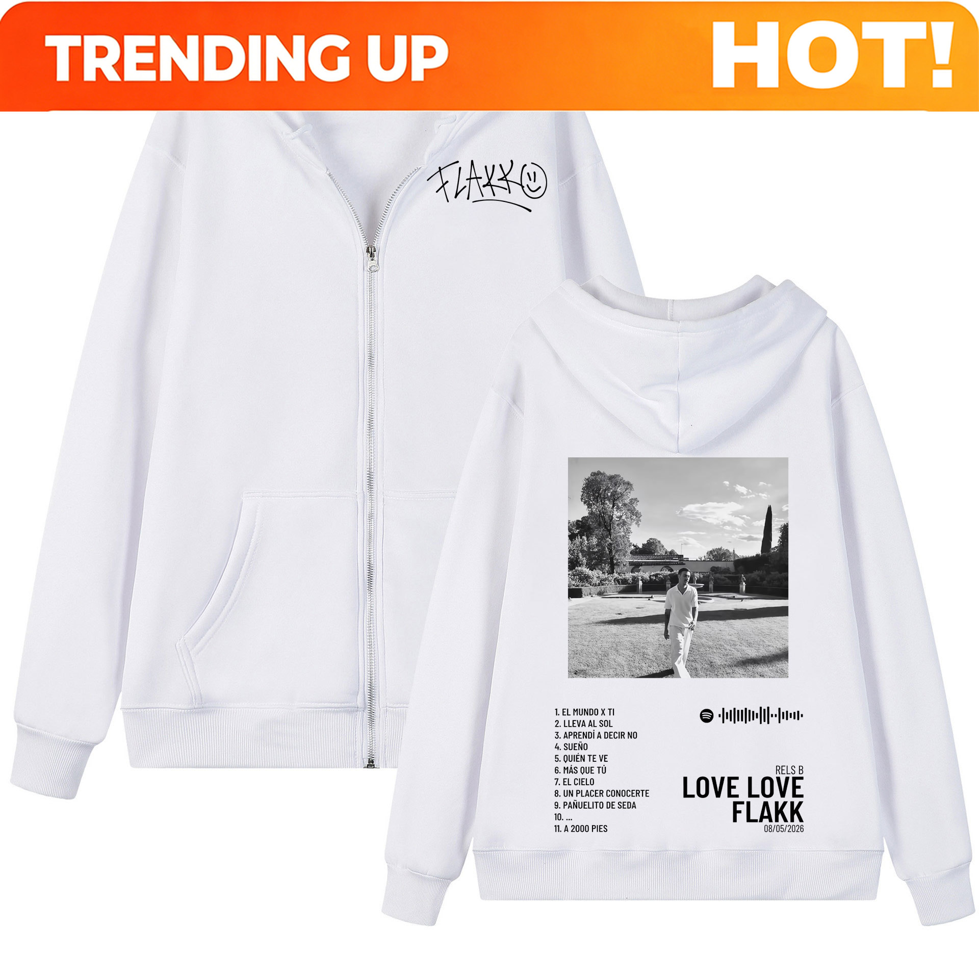 Rapper Rels B Love Love Flakk  - Mens Fashion Zip Up Hoodies 评论和价格