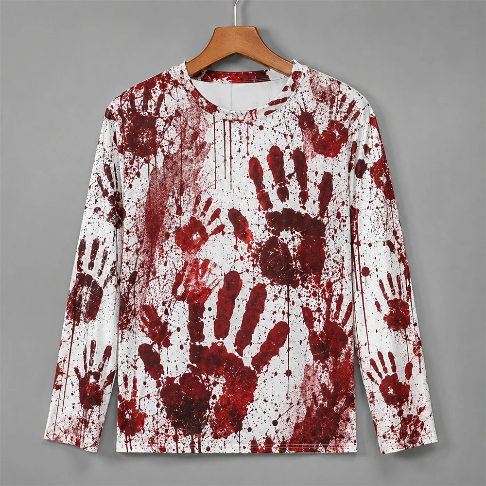 3D Print Horror Red Blood Stai - Men'S Fashion T Shirts 评论和价格