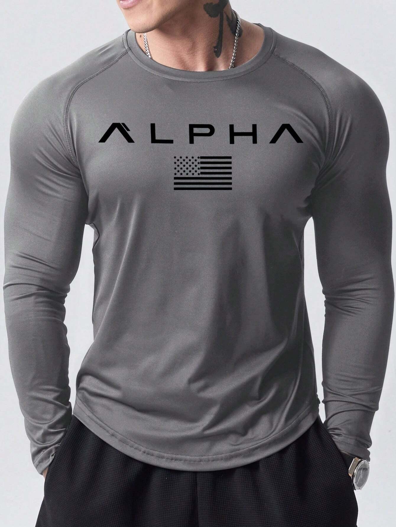 New Men's Long-Sleeved T-Shirt - Mens Fashion Clothes 评论和价格