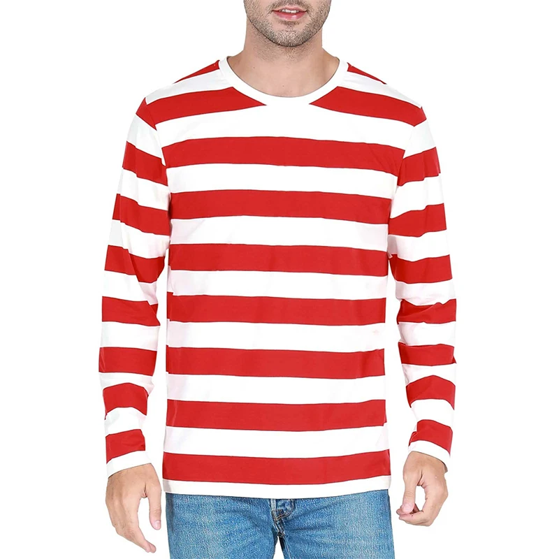 Contrast Stripe 3D Print Men L - Men'S Fashion T Shirts 评论和价格