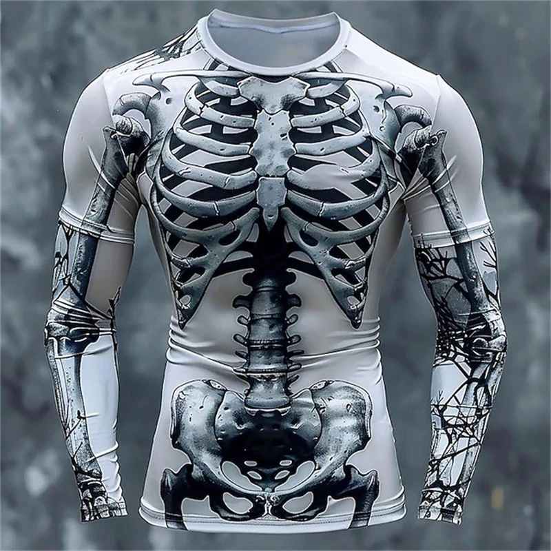 3D Print Skeleton Skulls Patte - Mens Fashion Clothes 评论和价格