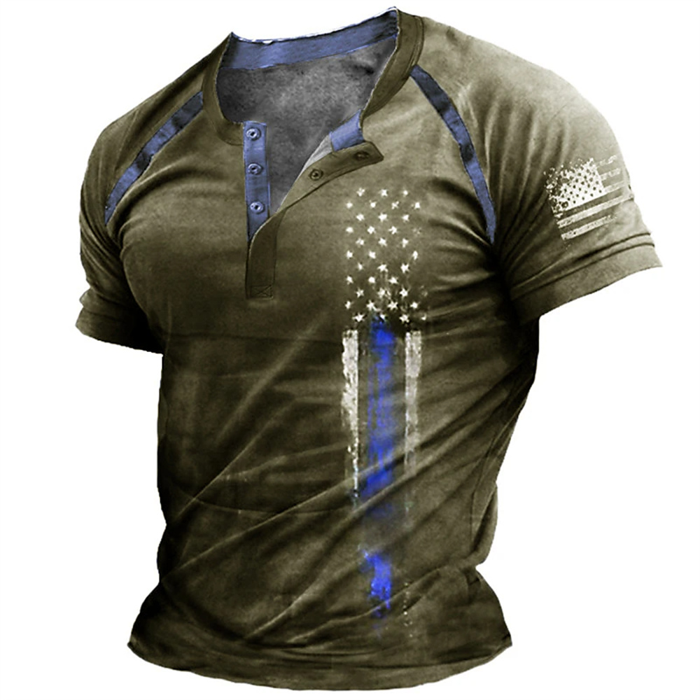 Funny 3D American Flag Print M - Mens Fashion Clothes 评论和价格