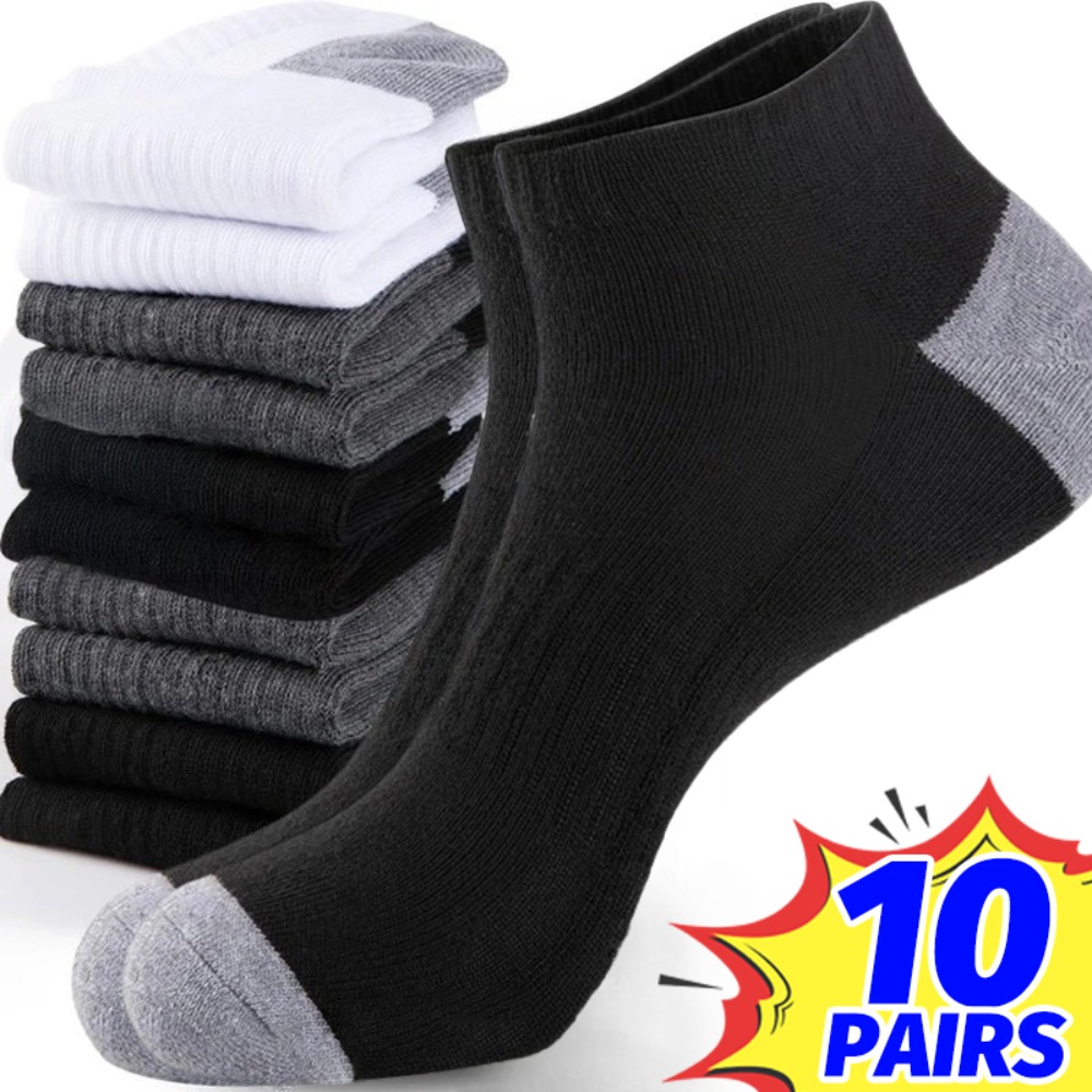 1-10Pairs Breathable Mens Summ - Socks Ankle Men 评论和价格
