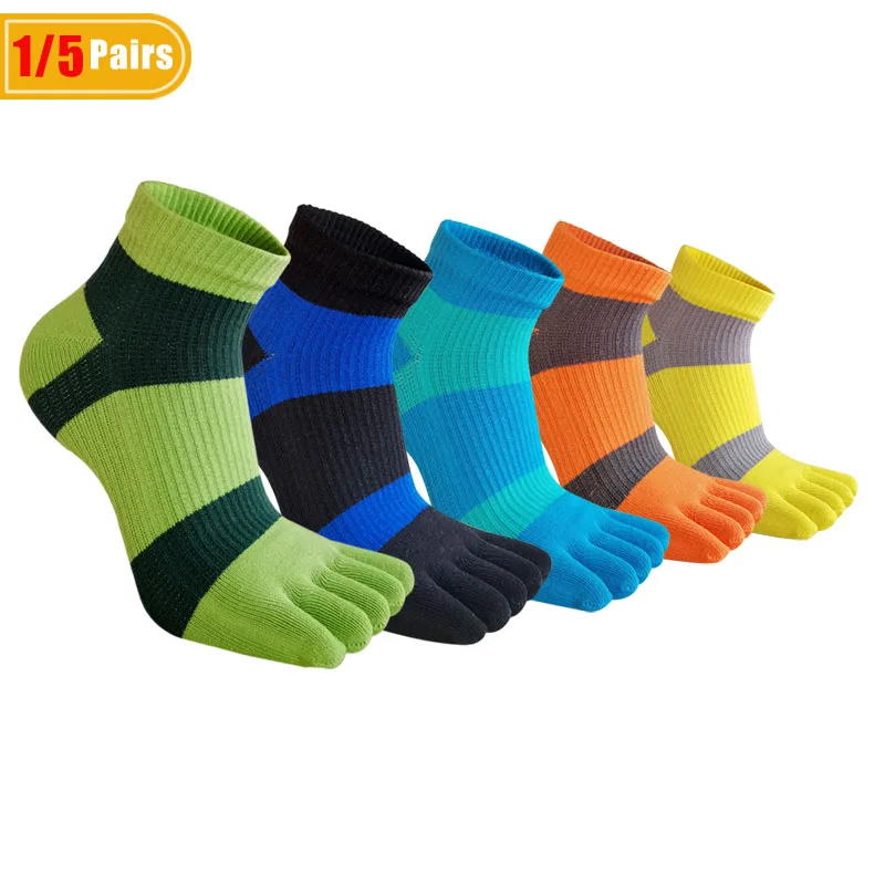 1/5 Pairs Mans Five Finger Ank - Socks Ankle Men 评论和价格